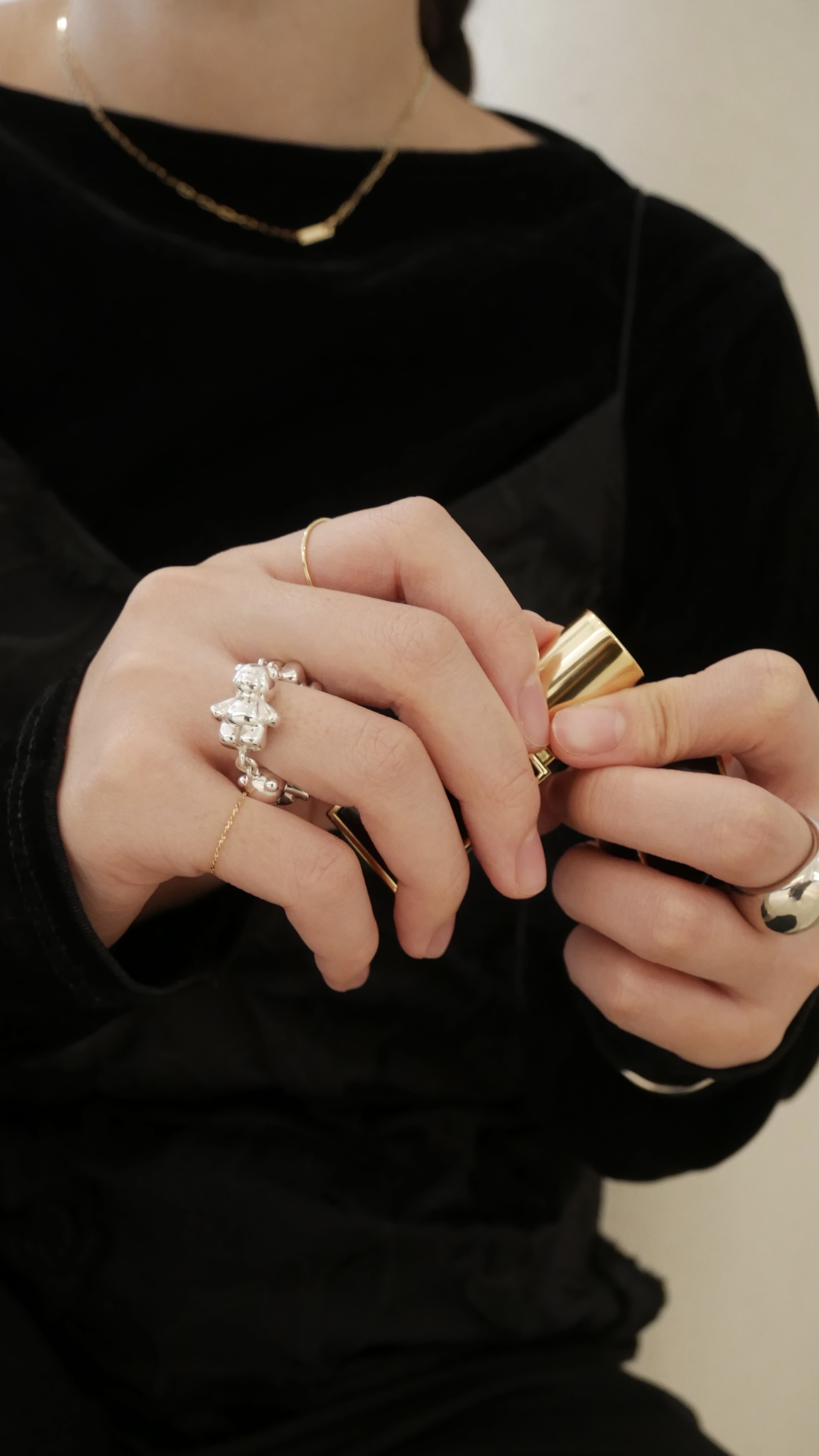 bear chain ring (L) | Studio Doe