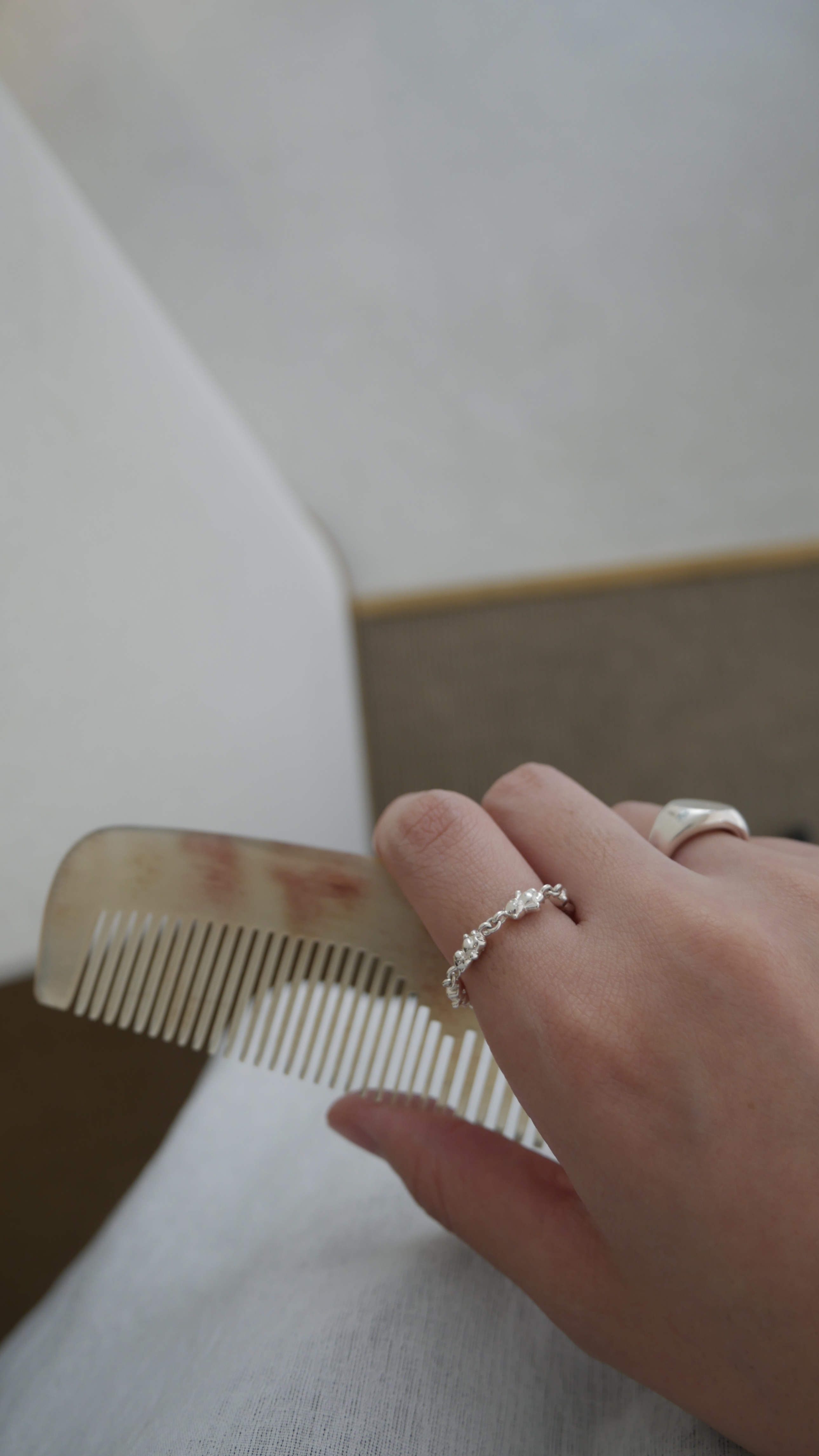 bear chain ring (SS) | Studio Doe