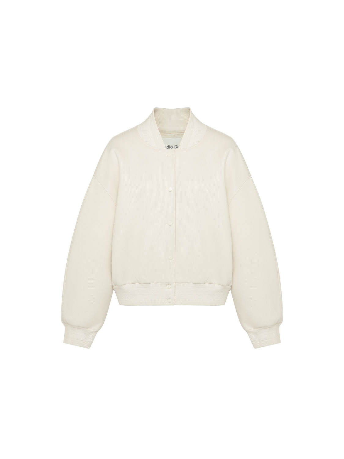 ジャケット・アウター StudioDoe Curved Sleeve Baseball Jacket KOMOO Women Varsity Jacket Long Sleeve Button Down Cropped