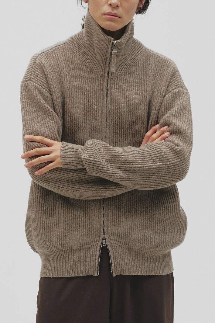 Zipup Knit Cardigan | Studio Doe