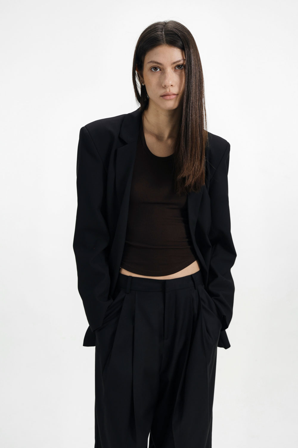 Tuck Cocoon Cropped Pants | Studio Doe