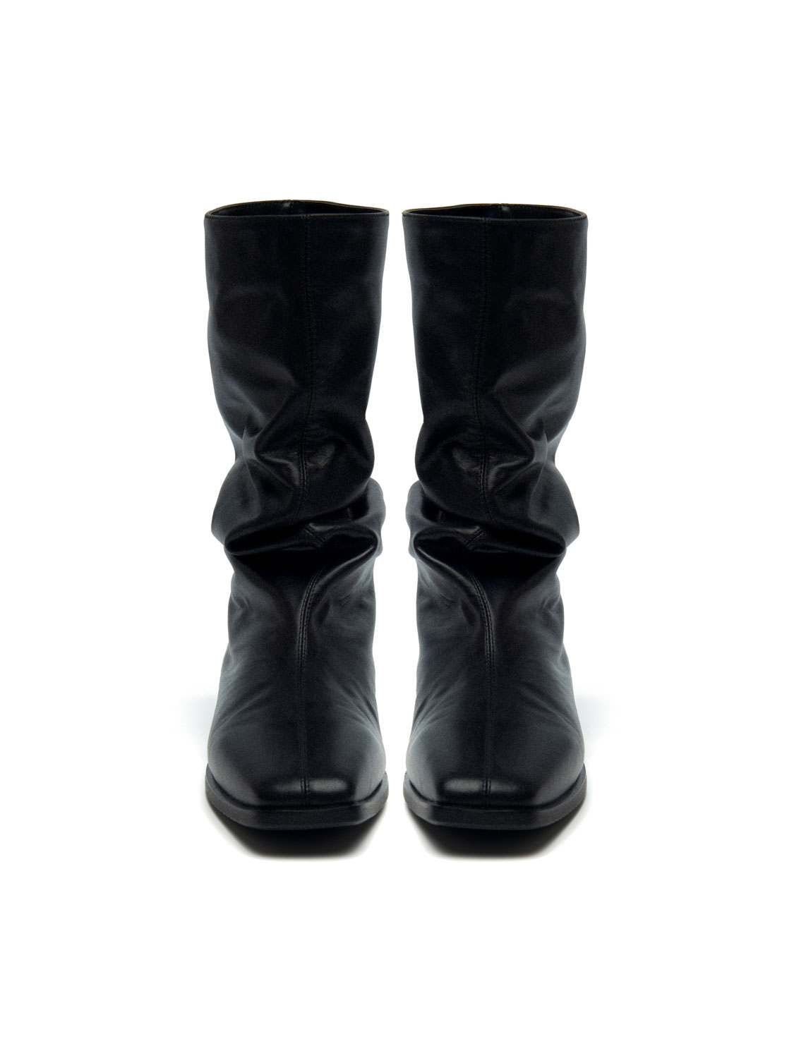 Studio Doe - Leather Square Toe Wrinkled Boots | Studio Doe