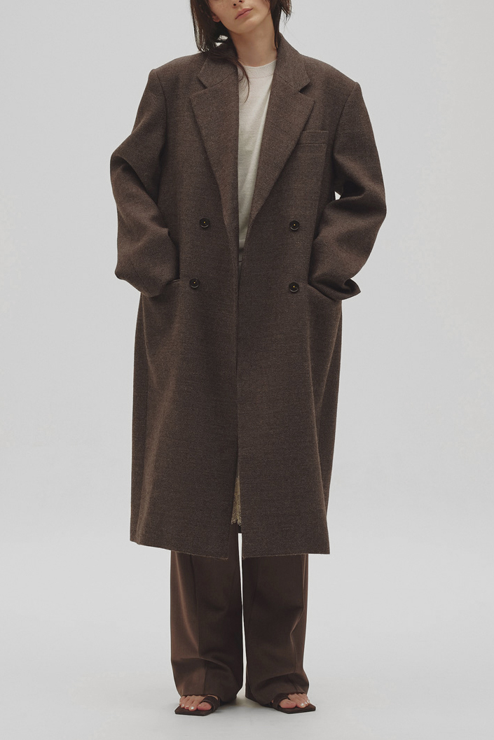 完売品 Wool 100% Chester Coat 36 ダークブラウン Wool 100% Chester Coat | Studio Doe