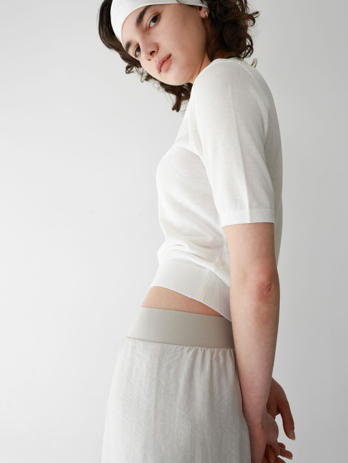 Sheer Knit Polo Top | Studio Doe