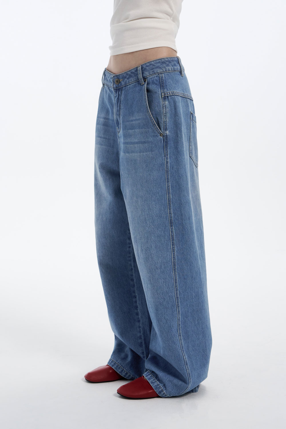 【tkts】StudioDoe LowPocket Washed Low Pocket低襠刷色丹寧褲| Studio Doe