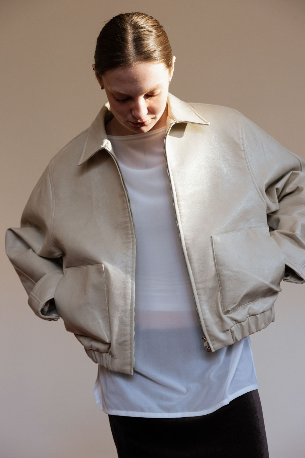 Distressed Leather Rider Jacket | Studio Doe